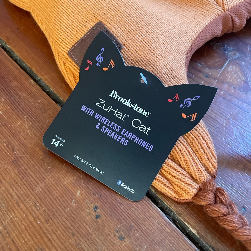 NWT Brookstone Cat hat w/ wireless earbuds - Picture 3 of 6